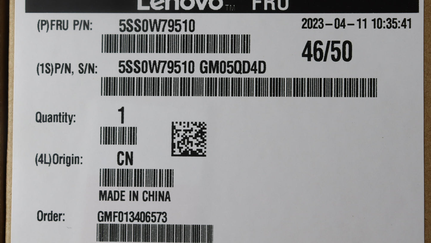 Lenovo 512GB SSD, M.2 2280, PCIe 4x4, OPAL, Samsung - 5SS0W79510