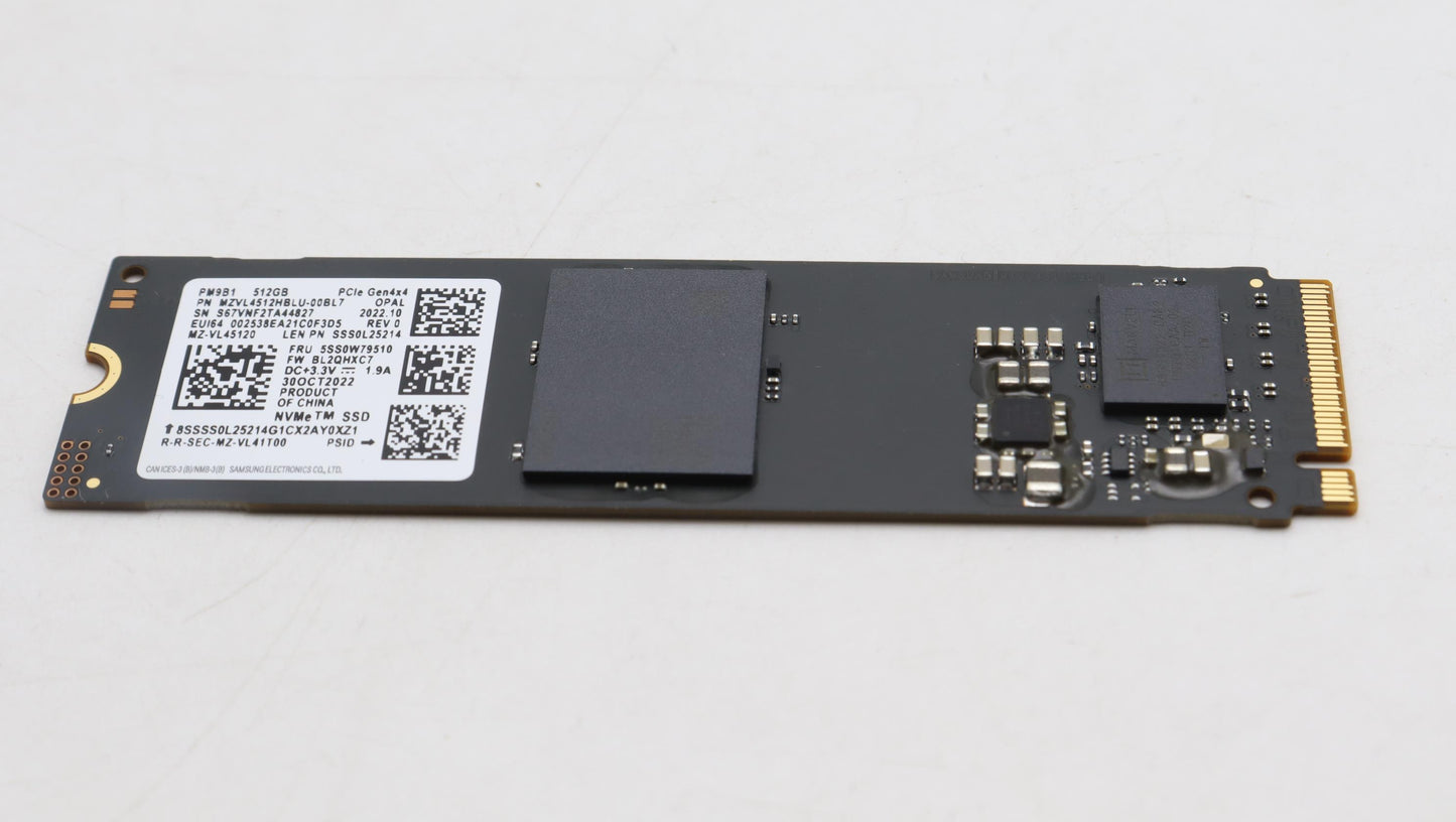 Lenovo 512GB SSD, M.2 2280, PCIe 4x4, OPAL, Samsung - 5SS0W79510