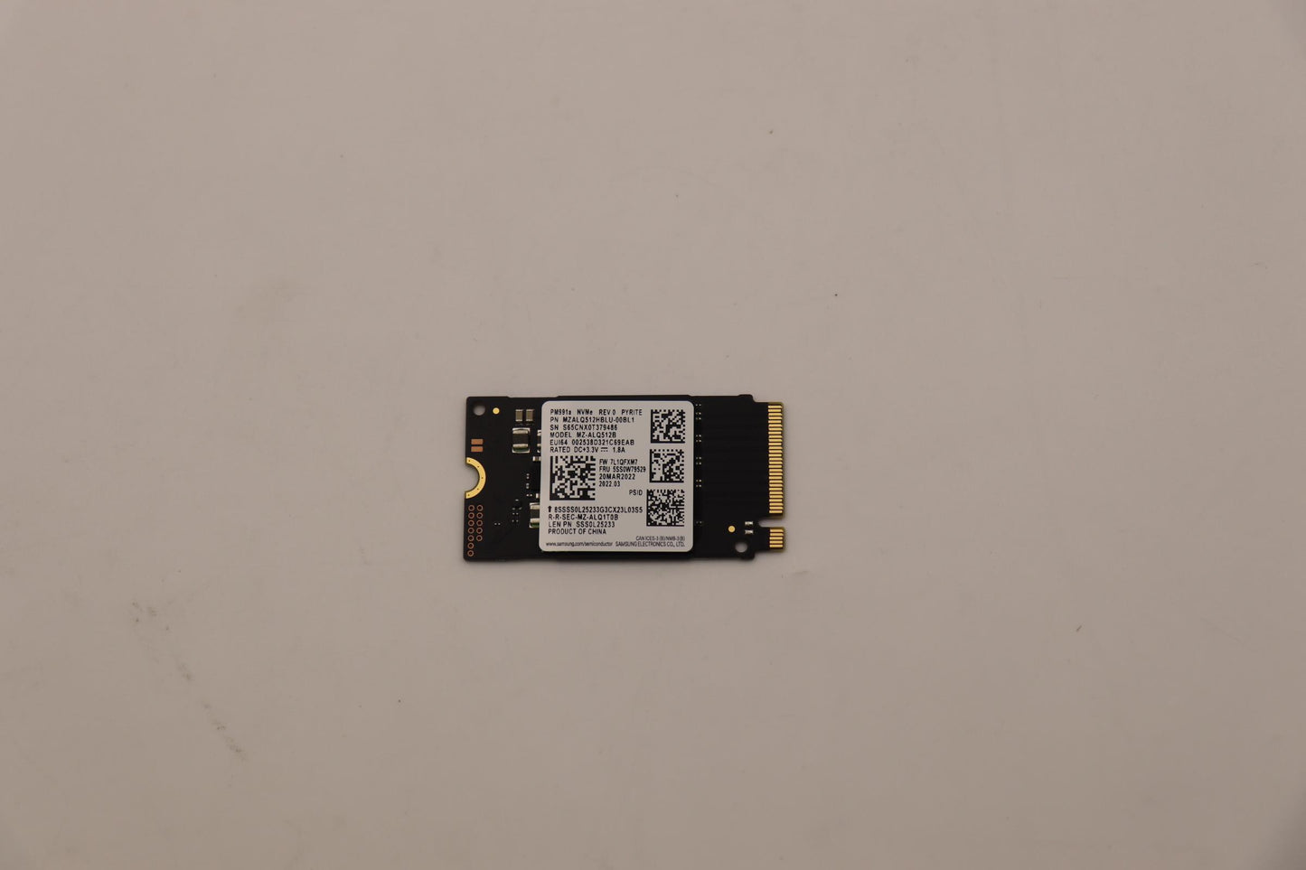 Lenovo SSD 512GB, M.2, 2242, PCIe3X4, Samsung - 5SS0W79529
