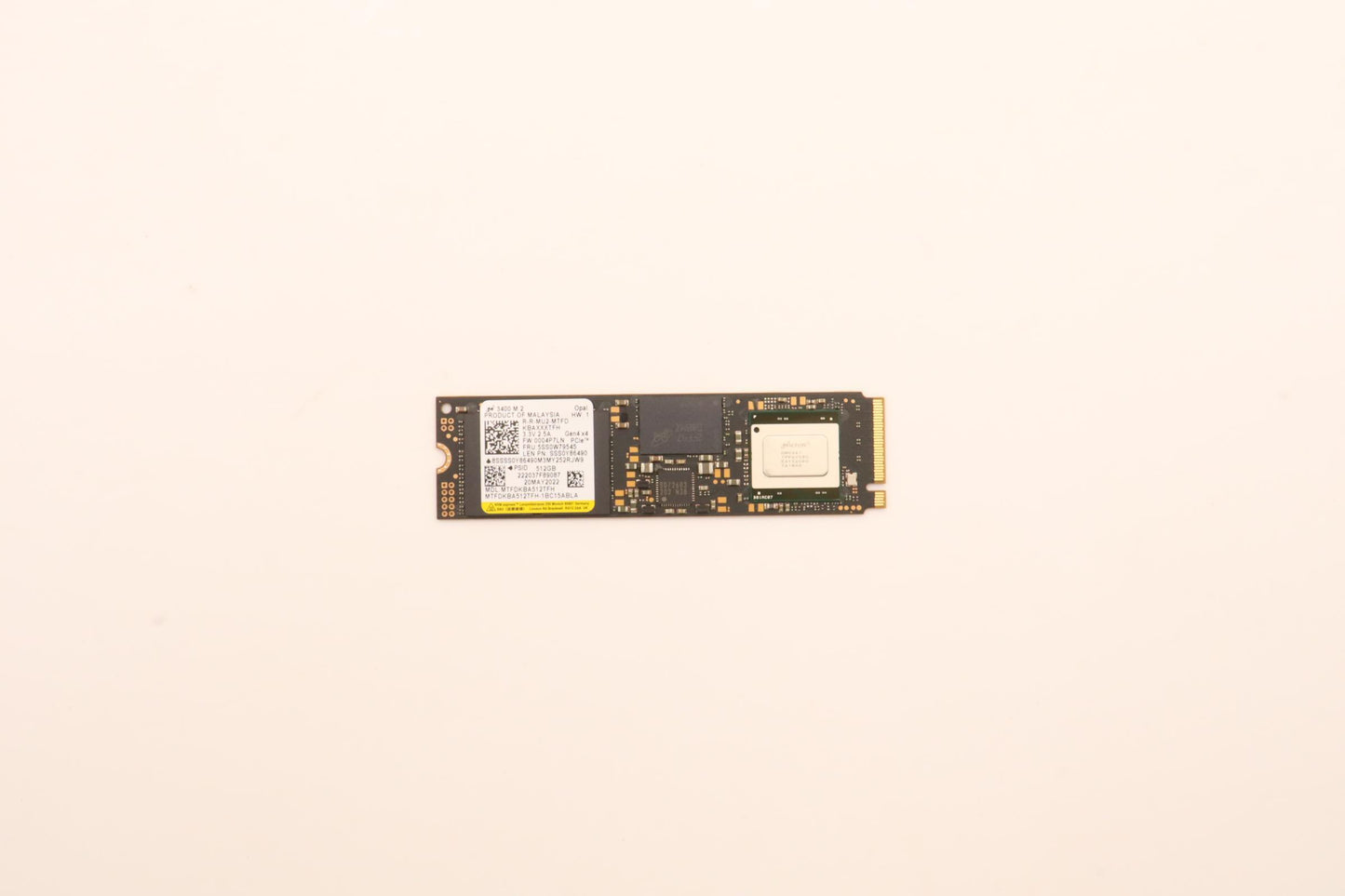 Lenovo 512GB M.2 SSD, PCIe 4x4, OPAL, Micron - 5SS0W79545