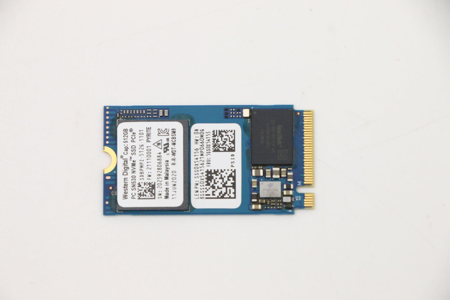 Lenovo SSD, 512GB, M.2, 2242, PCIe 3x4, Western Digital - 5SS0X54153