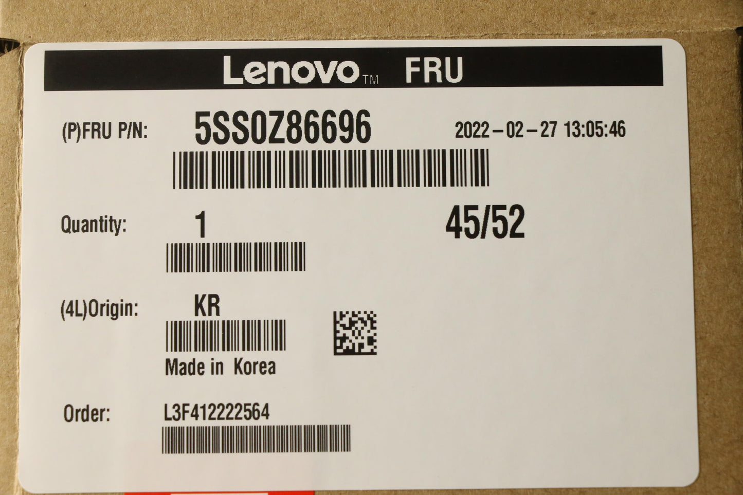 Lenovo 512GB SSD, M.2 2242, PCIe 3.0 x4, Standard, Samsung - 5SS0Z86696