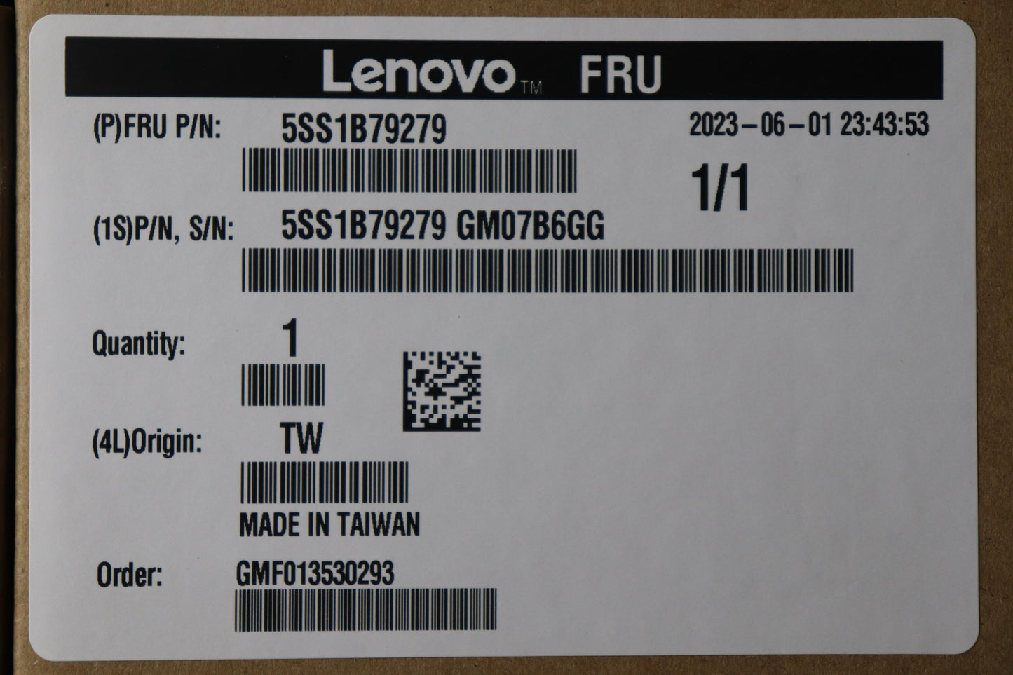 Lenovo 1TB SSD, 2.5", OPAL, Lite-On - 5SS1B79279