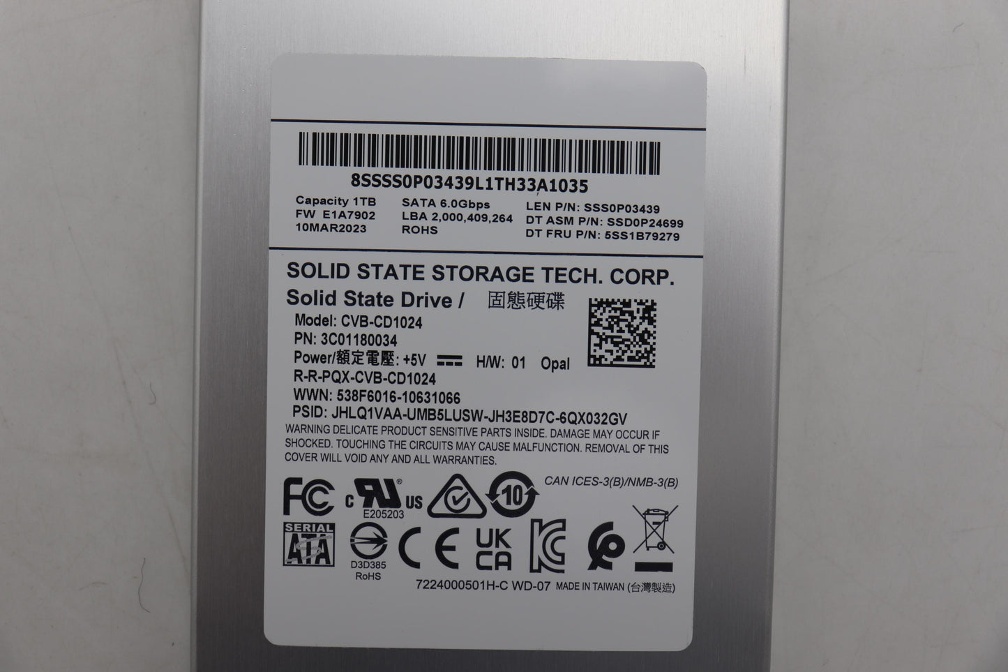 Lenovo 1TB SSD, 2.5", OPAL, Lite-On - 5SS1B79279