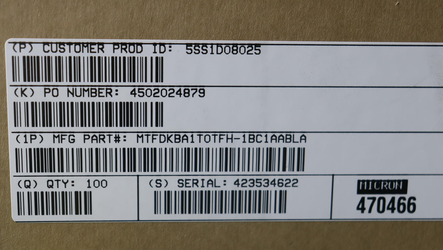 Lenovo 1TB SSD, M.2 2280, PCIe Gen4 x4, Standard, MICRON - 5SS1D08025