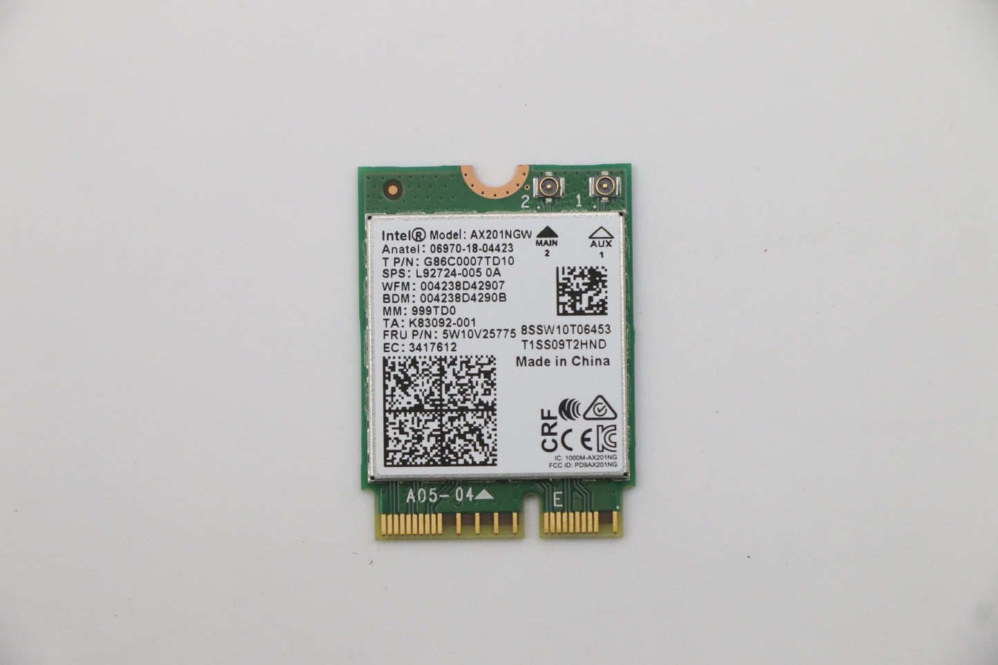 Lenovo Wireless Module AX201 Wireless Combo Module (No NV) - 5W10V25775