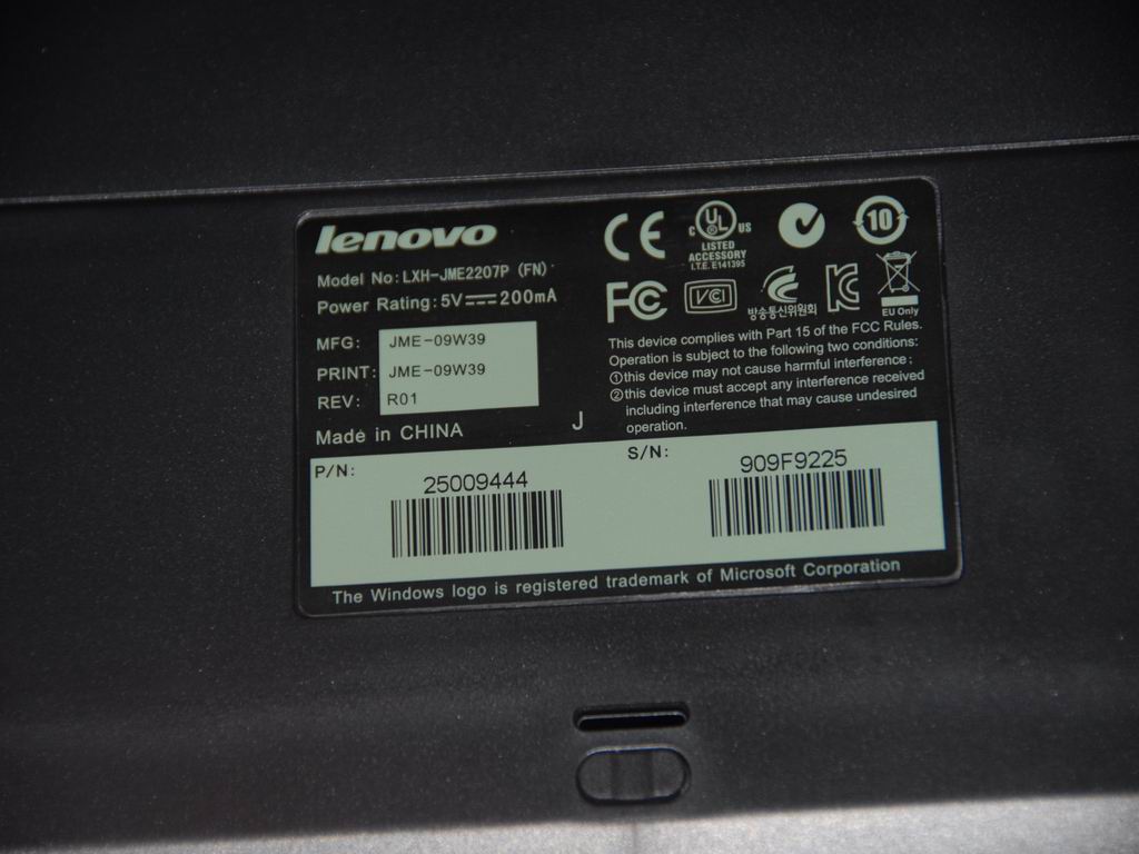 Lenovo Kb Sunrex Lxh Jme2207P Fn Ps2 - 25009444