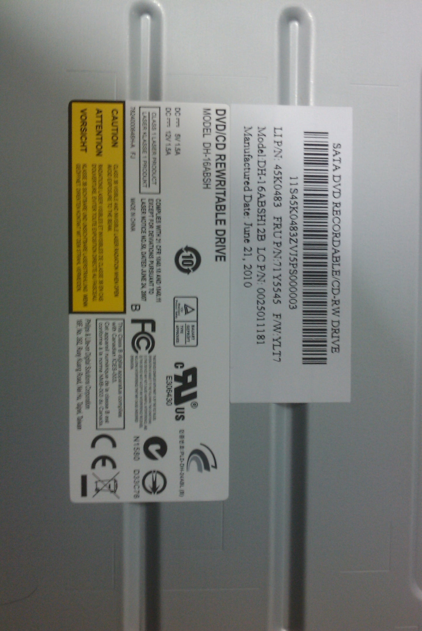 Lenovo Dvd-Rw Plds 16Xdh-16Absh Sata - 25011181