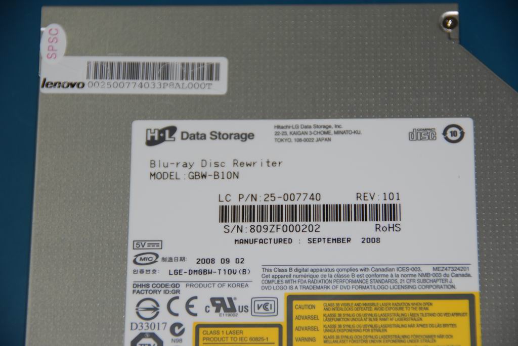 Lenovo Bd/Dvd-Writer Hlds Gbw-B10N - 25007740