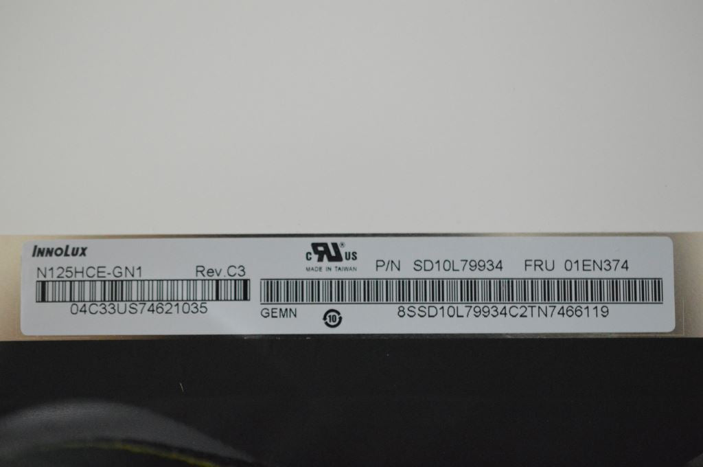 Lenovo 12.5" FHD Non-Touch Anti-Glare IPS Display 300nits - 01EN374