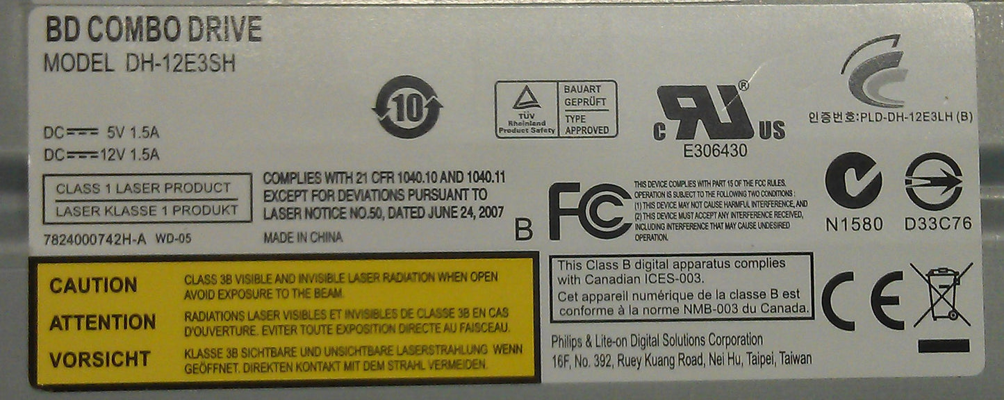 Lenovo Bd Combo Plds Dh-12E3Sh Black - 25200323