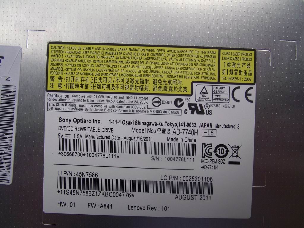 Lenovo Optiarc Ad-7740H Slim Rambo W/ - 25201106