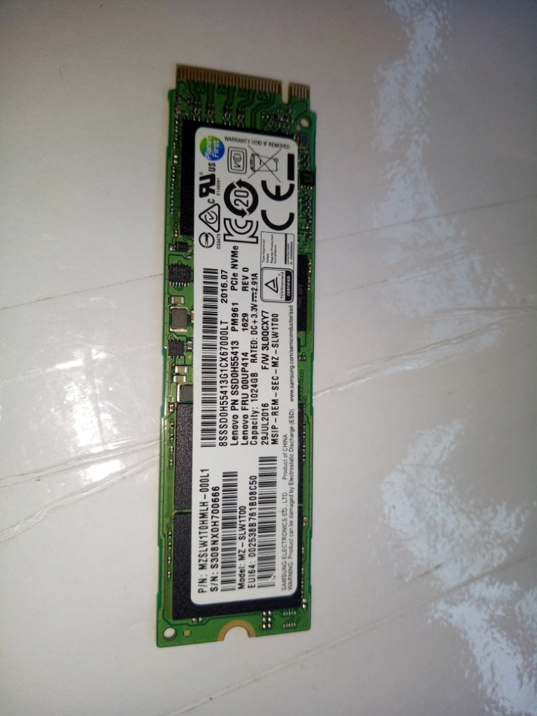 Lenovo 1TB SSD, M.2 2280, PCIe3x4, Samsung, Standard - 00UP414
