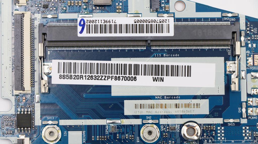 Lenovo Motherboard with i5-8250U, UMA Graphics, and Fingerprint - 5B20R12632