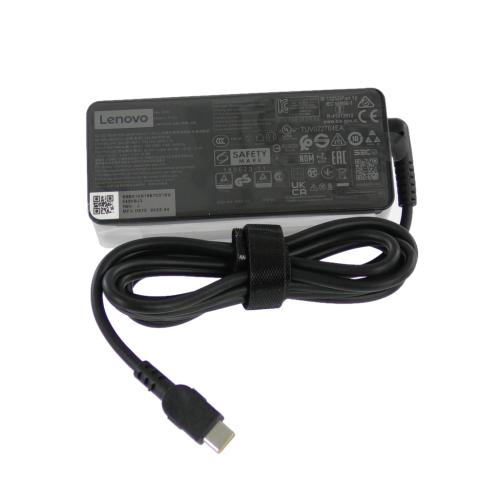 Lenovo 65W Type-C AC Adapter, 3-Prong, Black - 02DL124