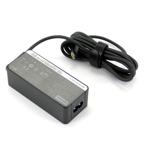 Lenovo 45W USB-C Power Adapter, 2-Prong, Black - 02DL121