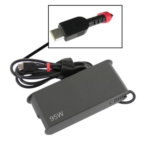 Lenovo 95W Type-C AC Adapter, 3-Prong, Black - 02DL134