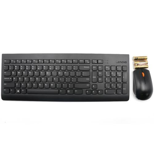 Lenovo Keyboard and Mouse, Wireless, USA English, Black, Non-Backlight - 00XH796