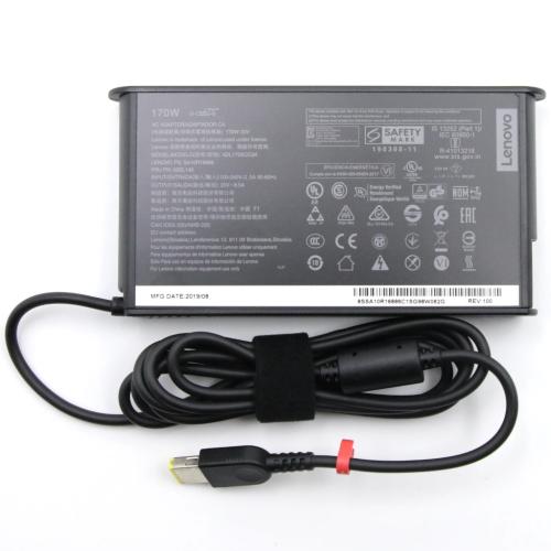 Lenovo 170W Rectangle AC Adapter, 3-Prong, Black - 02DL140