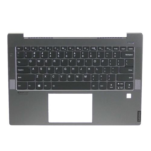 Lenovo C-Cover with Keyboard, USA English, Grey, Backlight, Fingerprint - 5CB0S17247