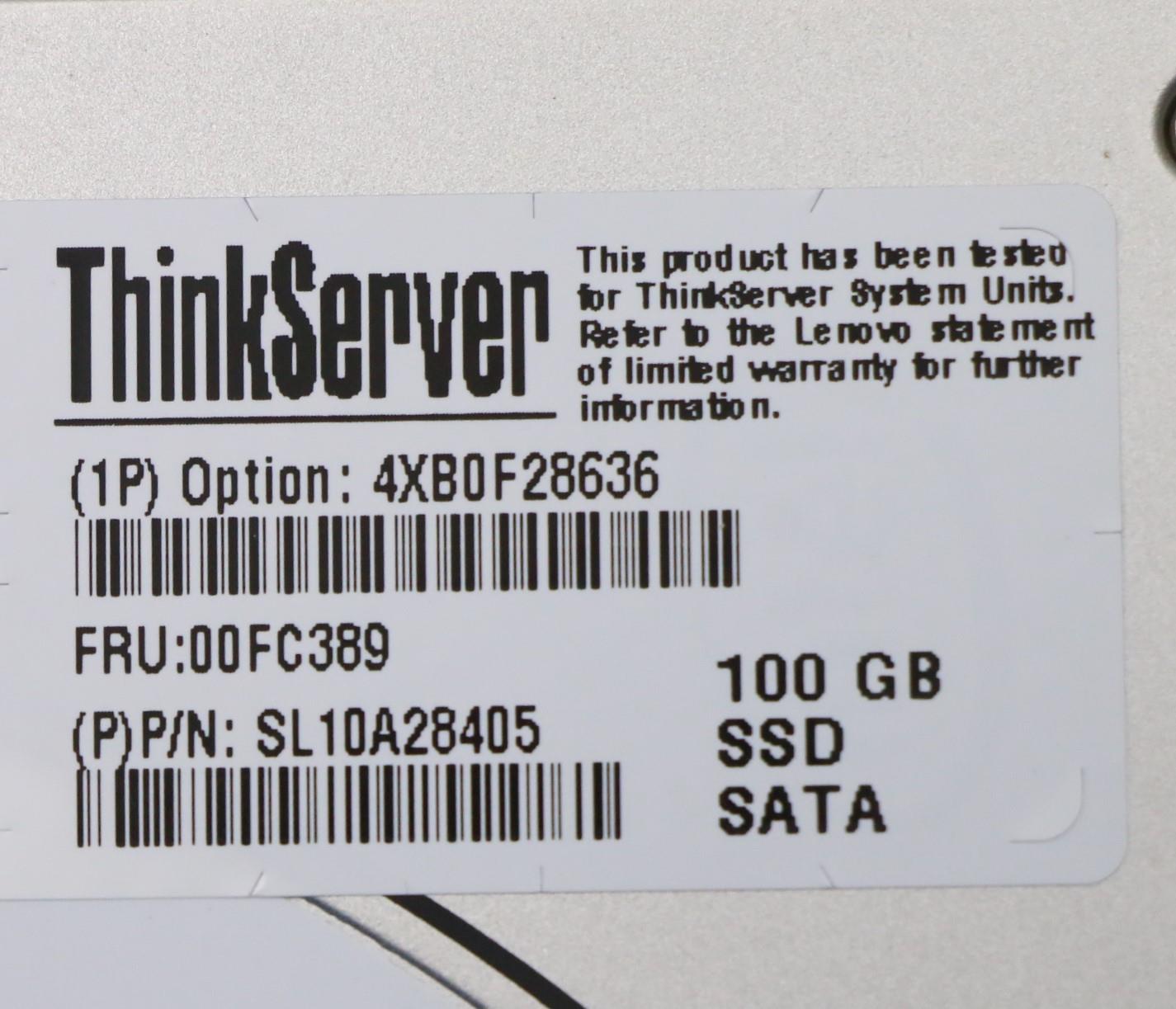 Lenovo Ssd Asm Ssd Emlc 100Gb Sata 2. - 00FC389
