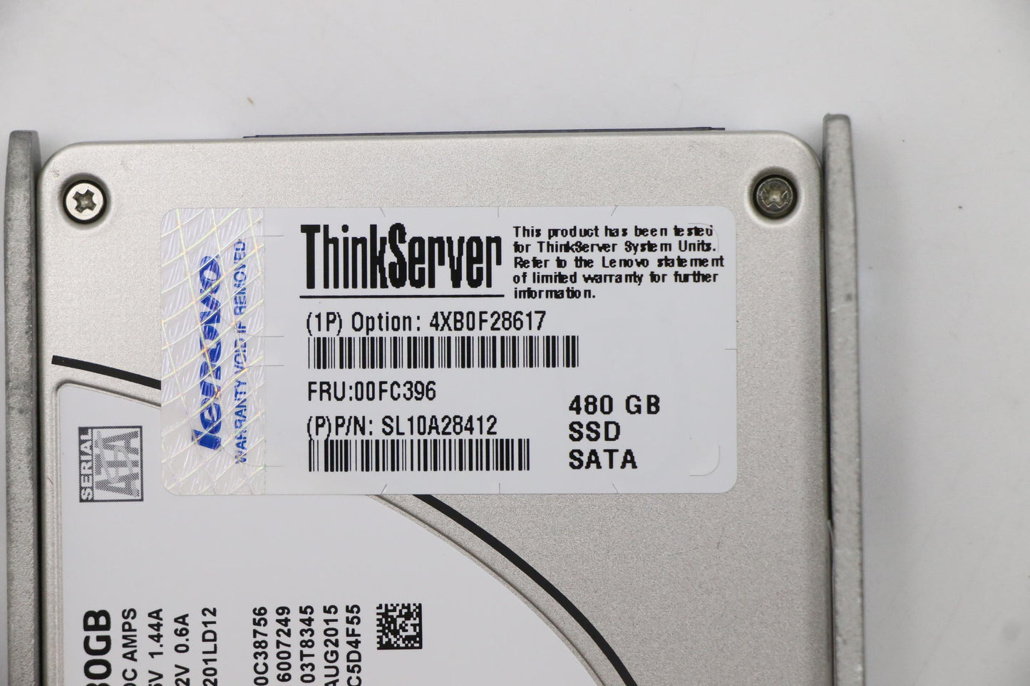 Lenovo Ssd Asm Hs 480Gb 6Gb Sata 2.5 - 00FC396