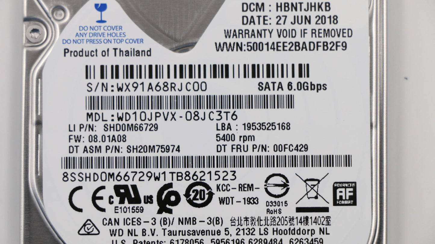 Lenovo 00FC429 Hd Hard Drives