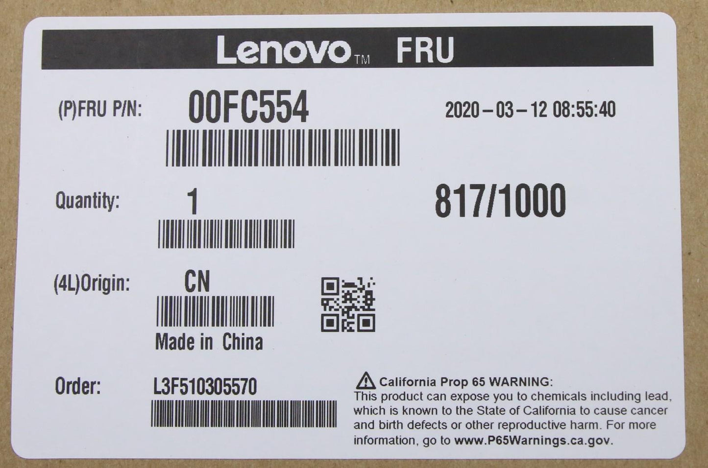 Lenovo Fa Fans - 00FC554