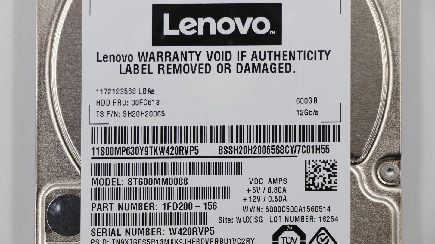 Lenovo Hd Hard Drives - 00FC613