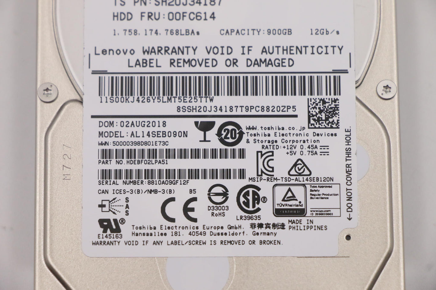 Lenovo Hd Hard Drives - 00FC614
