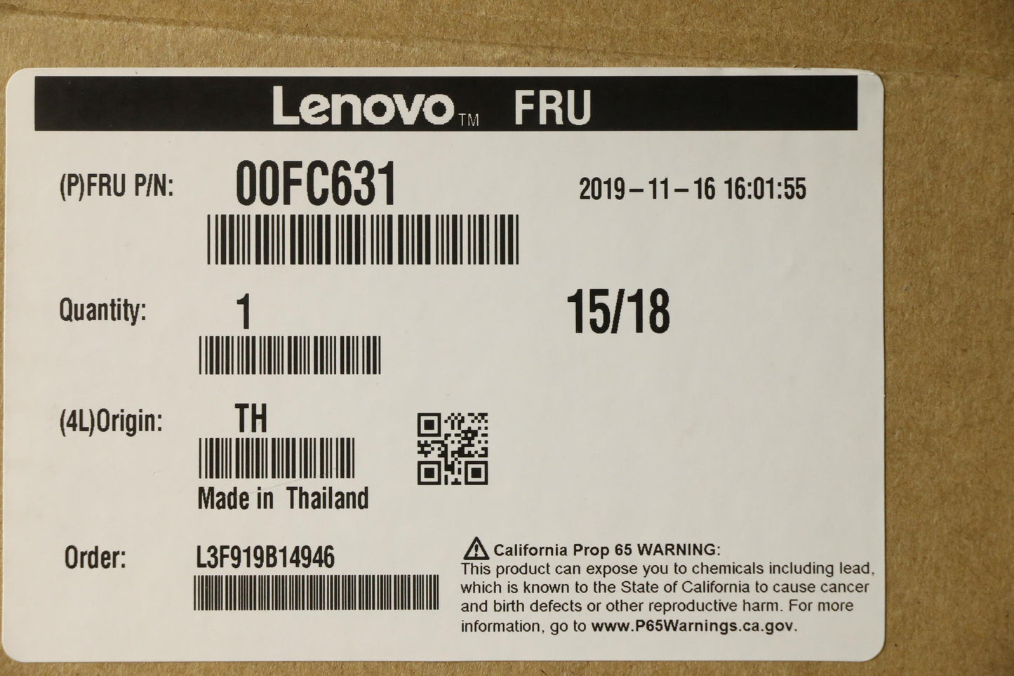 Lenovo Ci Cards Misc Internal - 00FC631