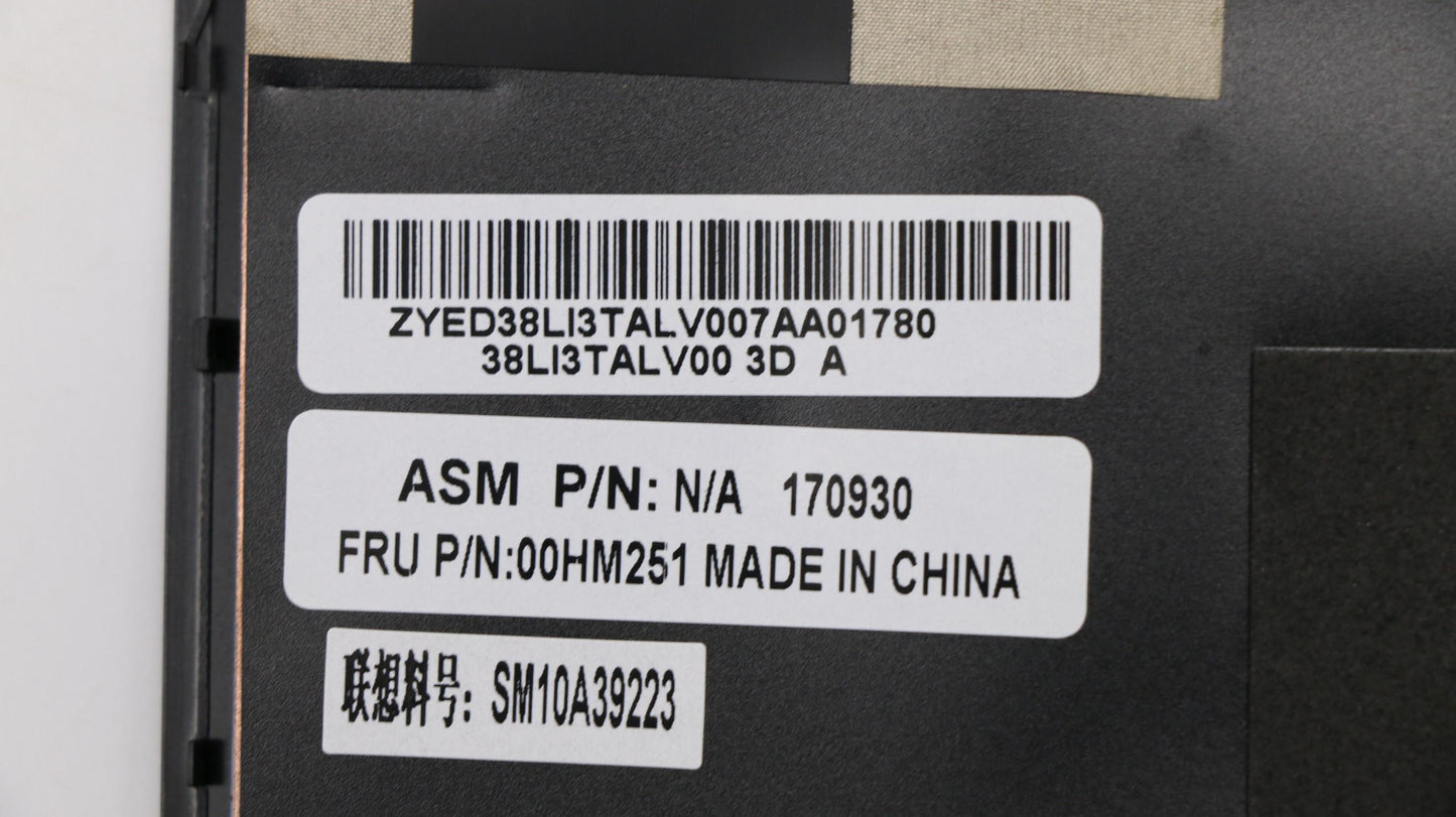 Lenovo Plastic Palmrest & Touchpad - 00HM251