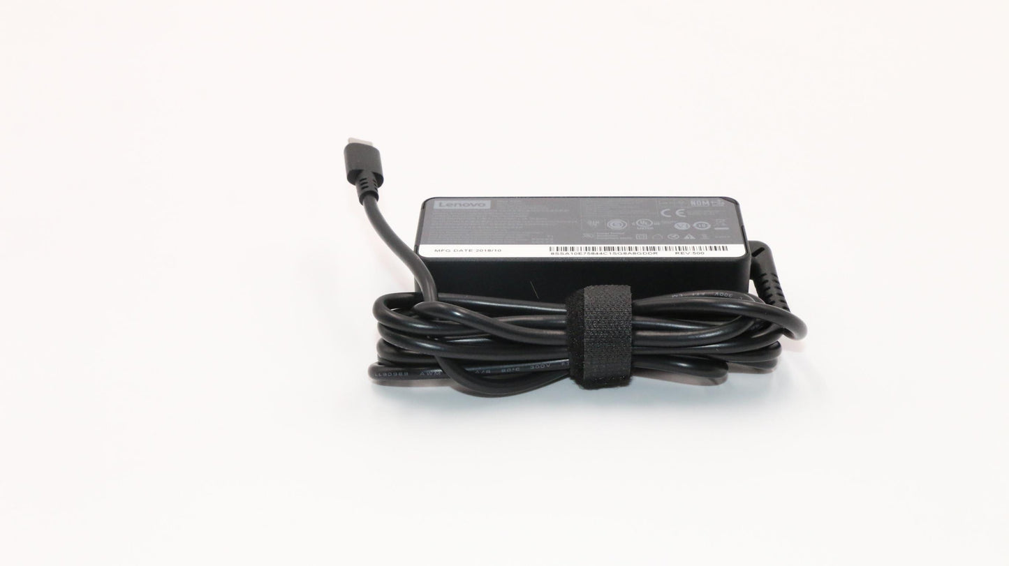 Lenovo (00HM666) AC Adapter, Type-C, 45W, 2 Pin, Black