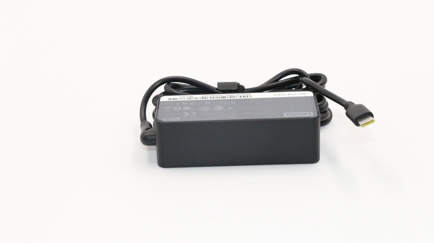 Lenovo (00HM666) AC Adapter, Type-C, 45W, 2 Pin, Black