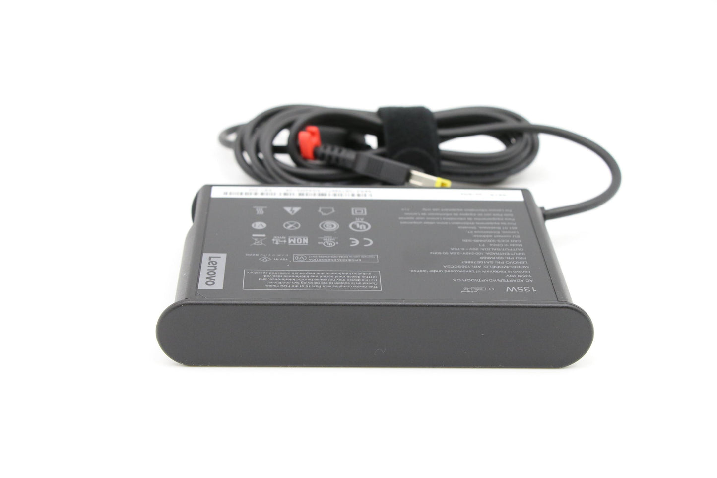 Lenovo (00HM689) AC Adapter, Rectangle, 135W, 2-Prong, Black