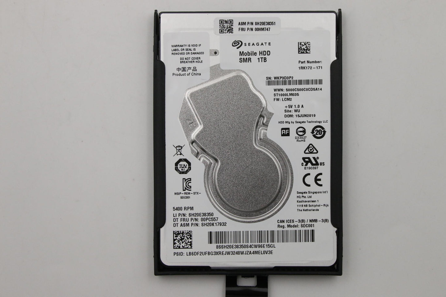 Lenovo Hdd,1Tb,5400,7Mm,Seag,Sata,Std - 00HM747