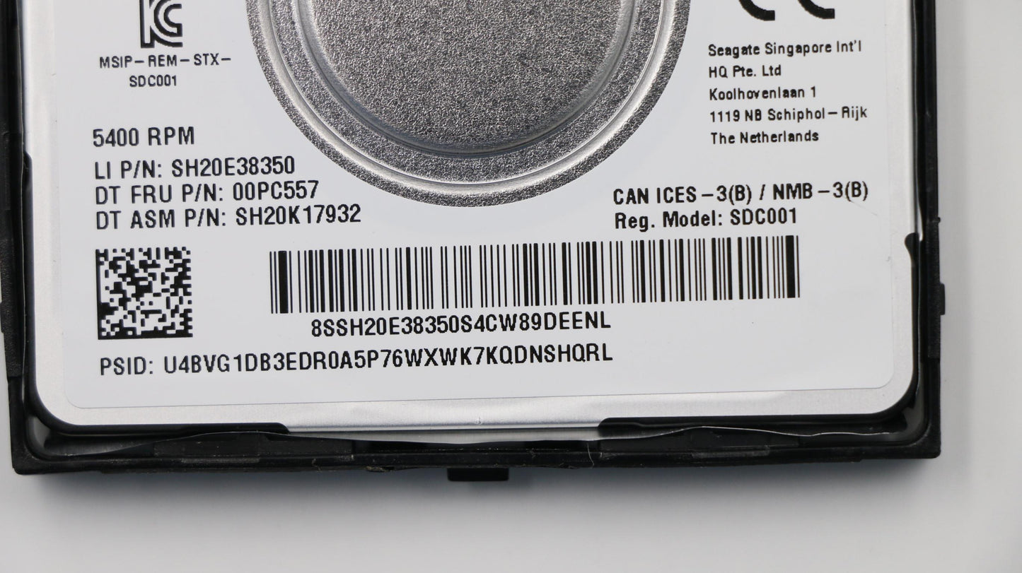 Lenovo Hdd Asm 1Tb, 5400, 7Mm, Seag, - 00HM749