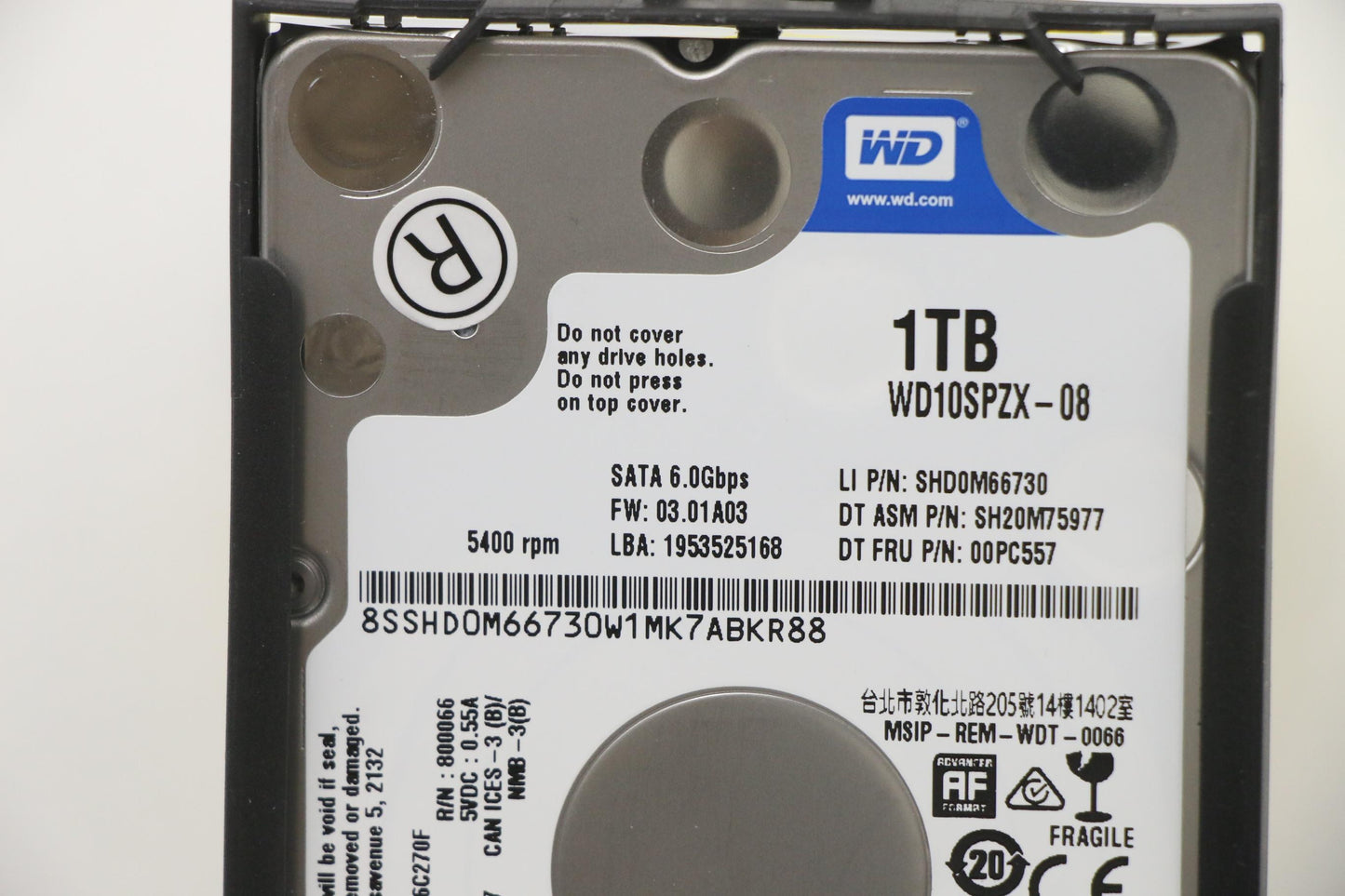 Lenovo Hdd1Tb54007Mmwdsatastd - 00HM752