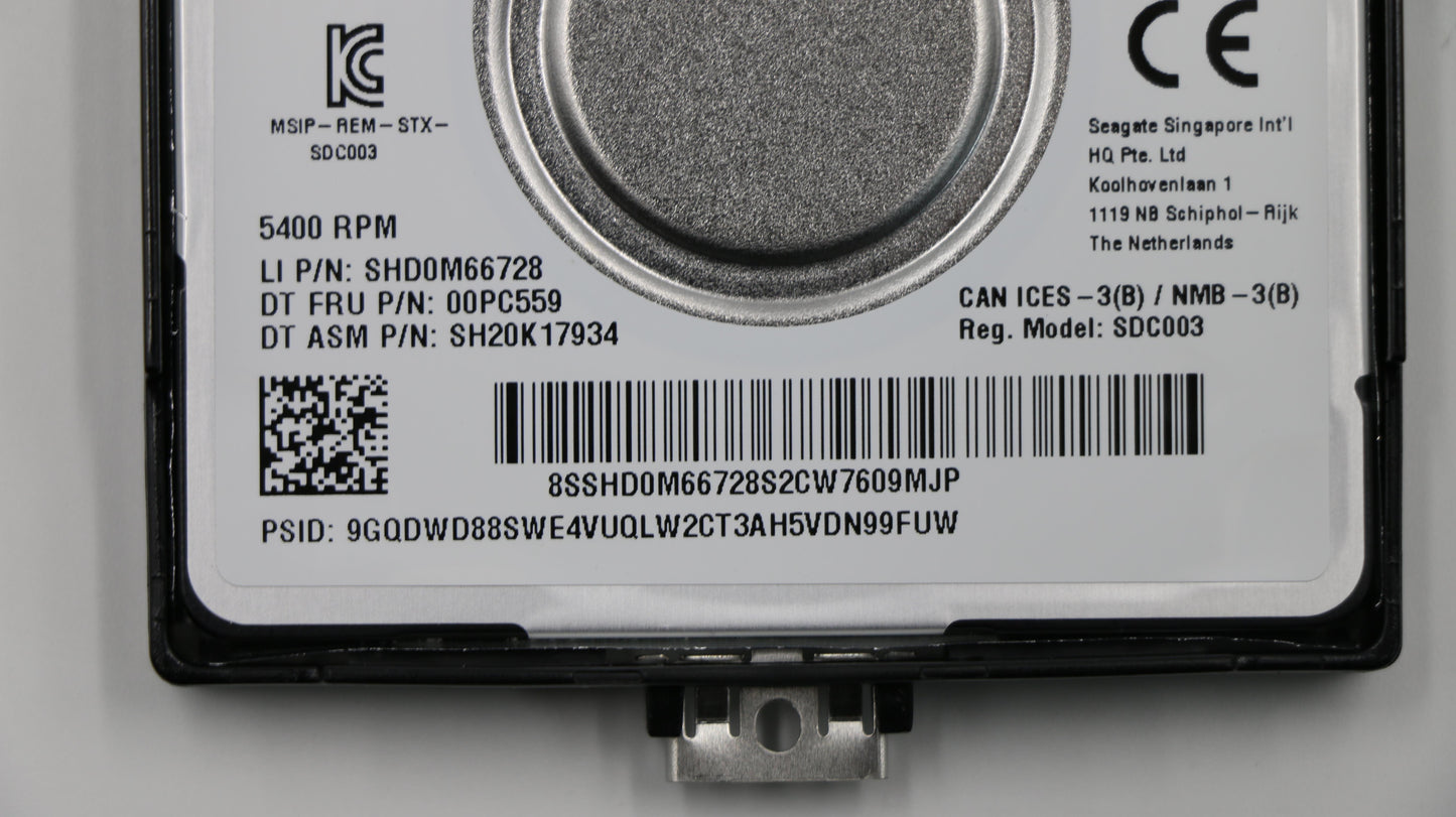 Lenovo Hdd,2Tb,5400,7Mm,Seag,Sata,Std - 00HM756