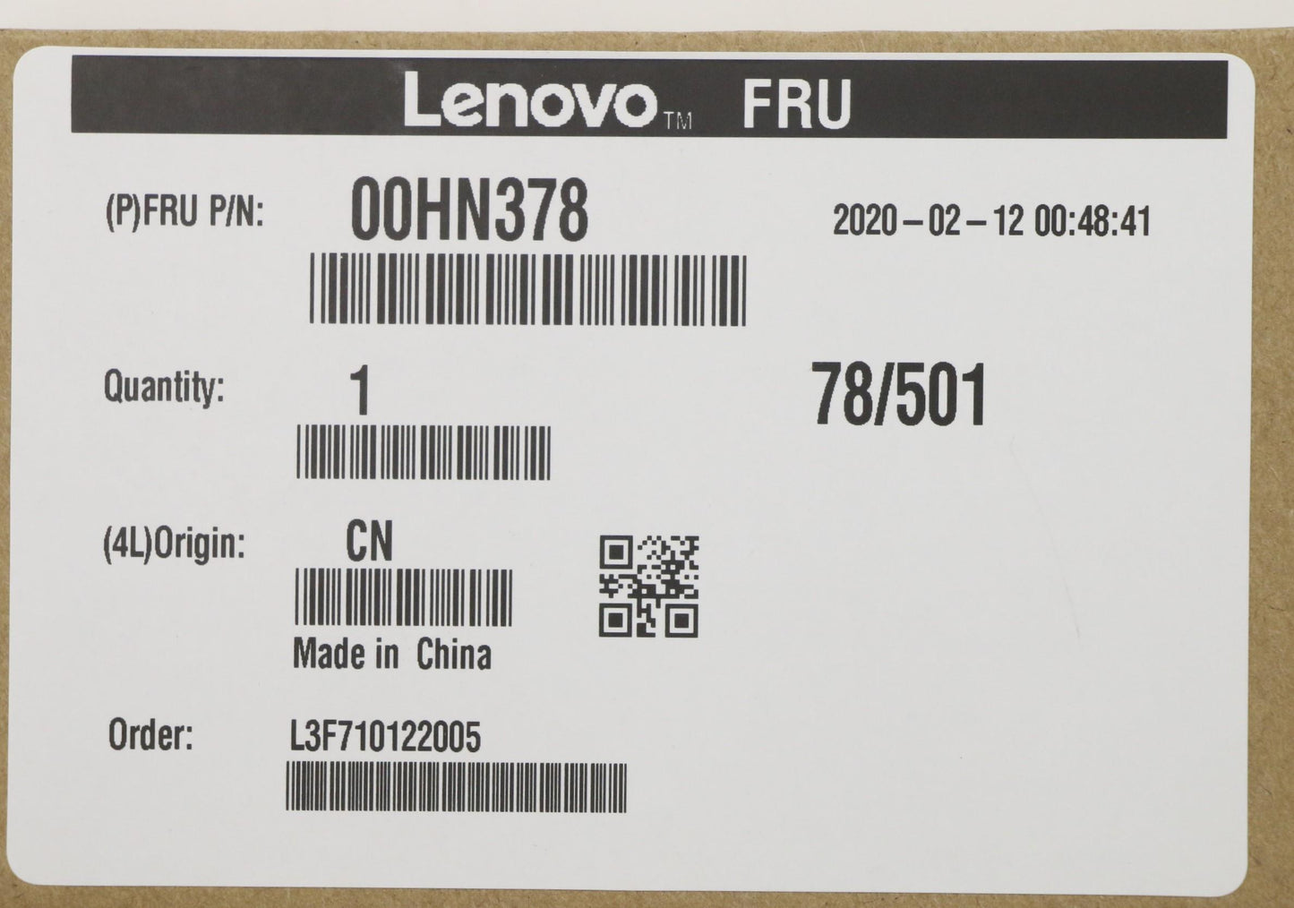 Lenovo Camera, 720P, Front, Mic, Zif1 - 00HN378