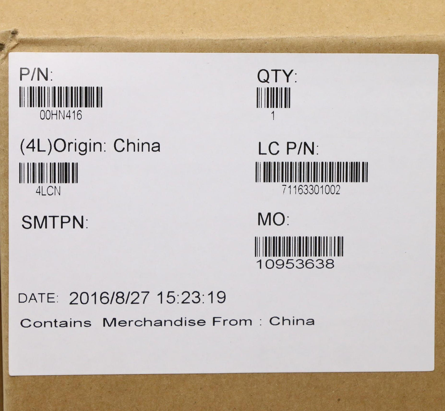Lenovo Ma Mechanical Assemblies - 00HN416
