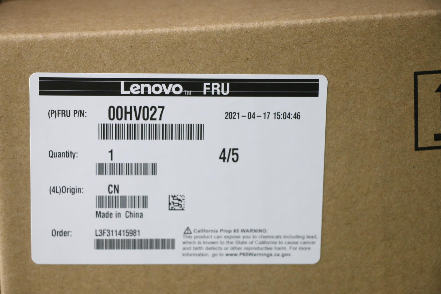 Lenovo Ma Mechanical Assemblies - 00HV027