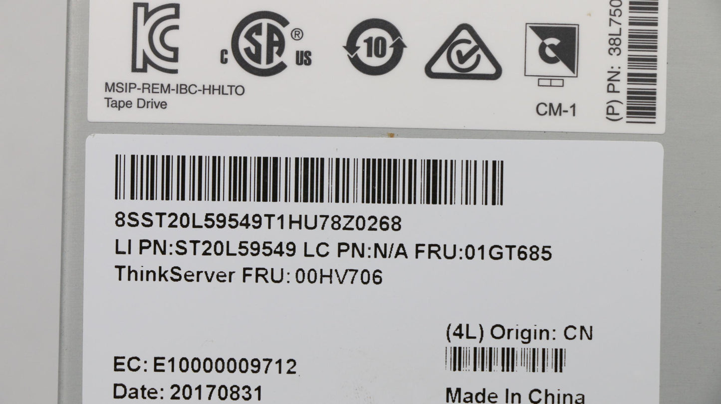 Lenovo Internal Lto7 Sas Tape Drive - 00HV706