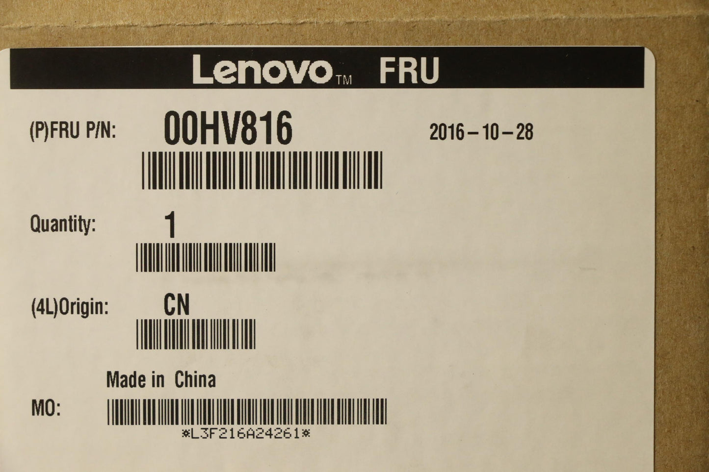 Lenovo Fru,Mech Asm, Lenovo Logo Labe - 00HV816