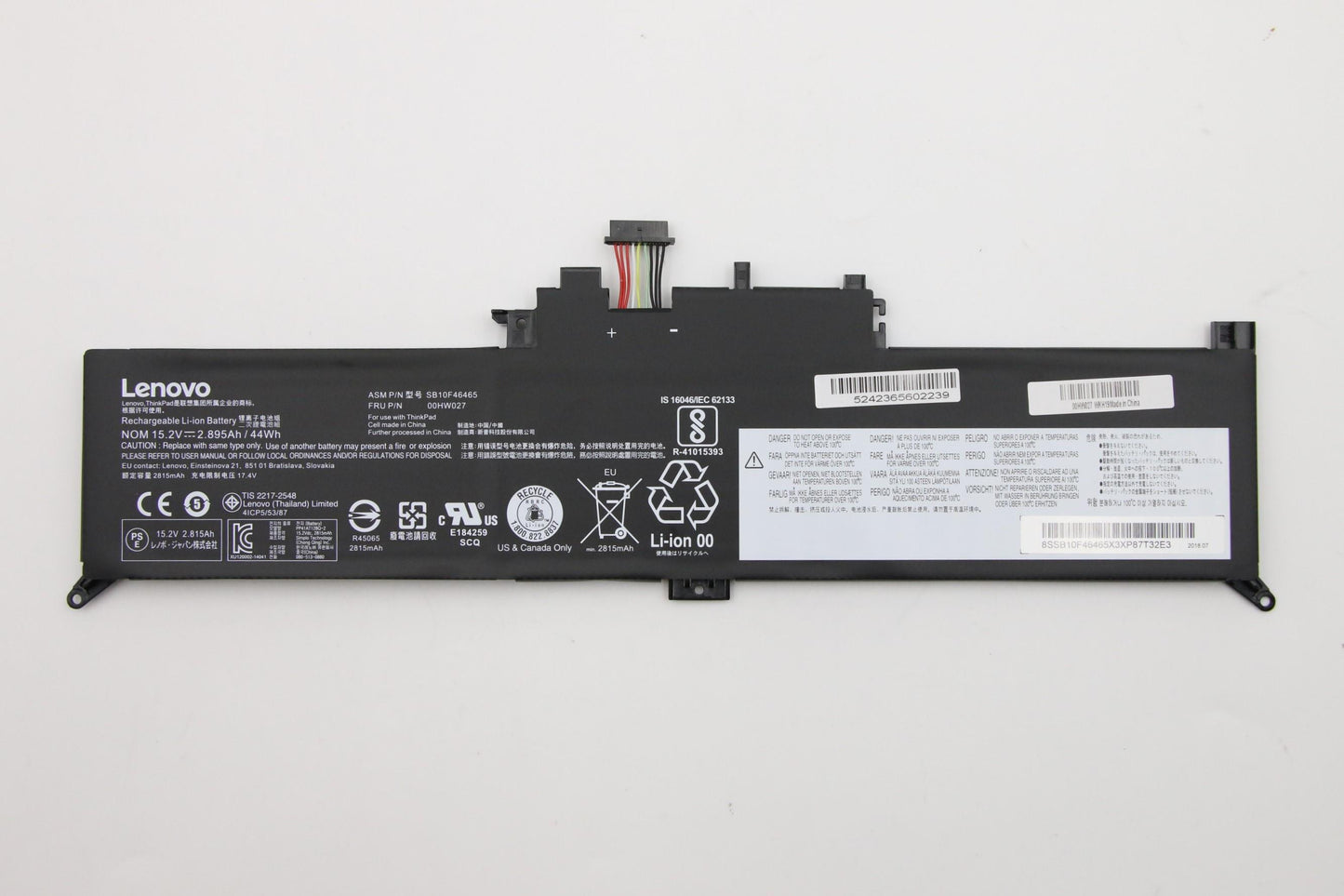 Lenovo (00HW027) 4-Cell Battery, 44Wh, 15.2V