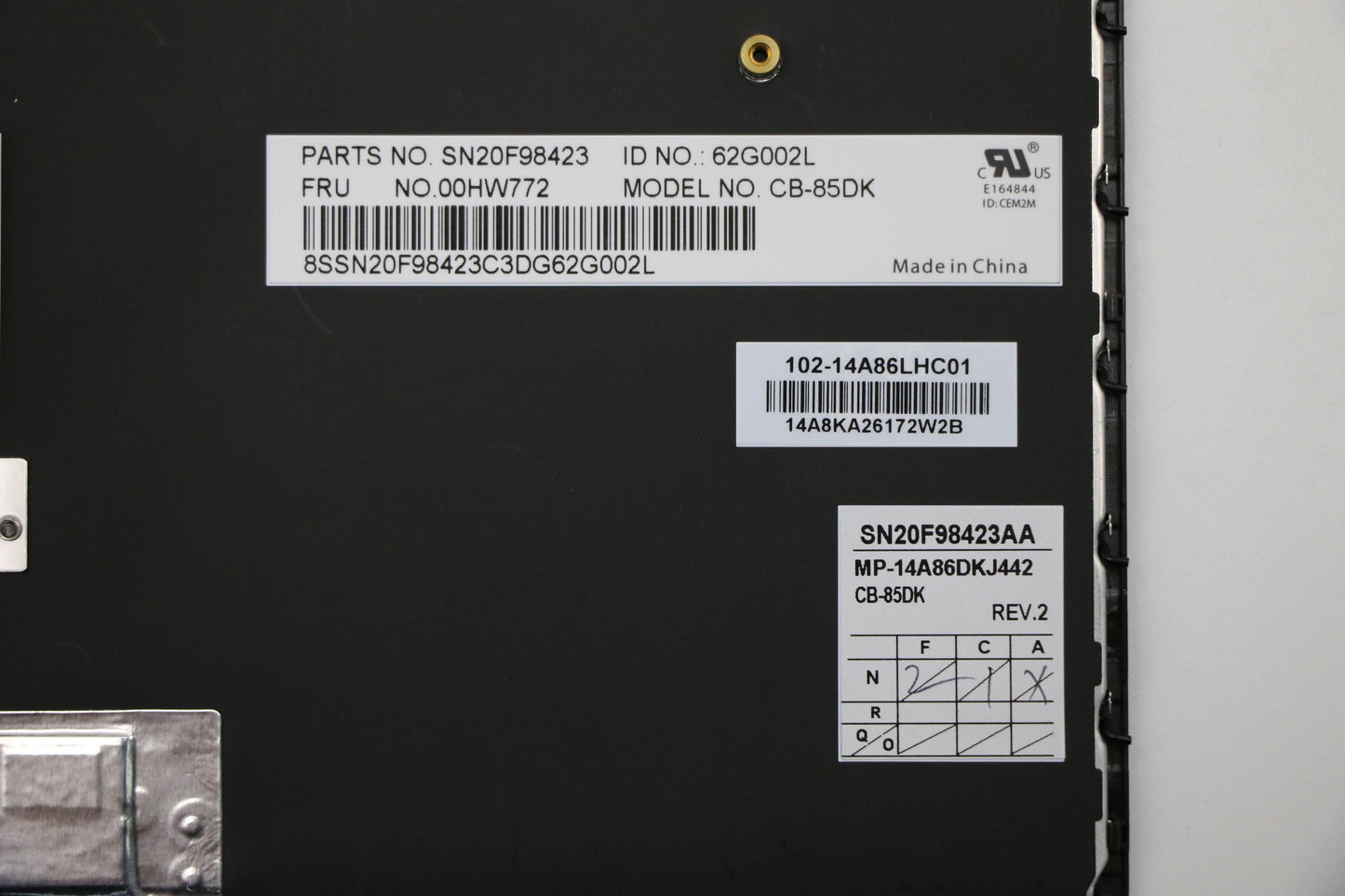 Lenovo Ki Keyboards Internal - 00HW772