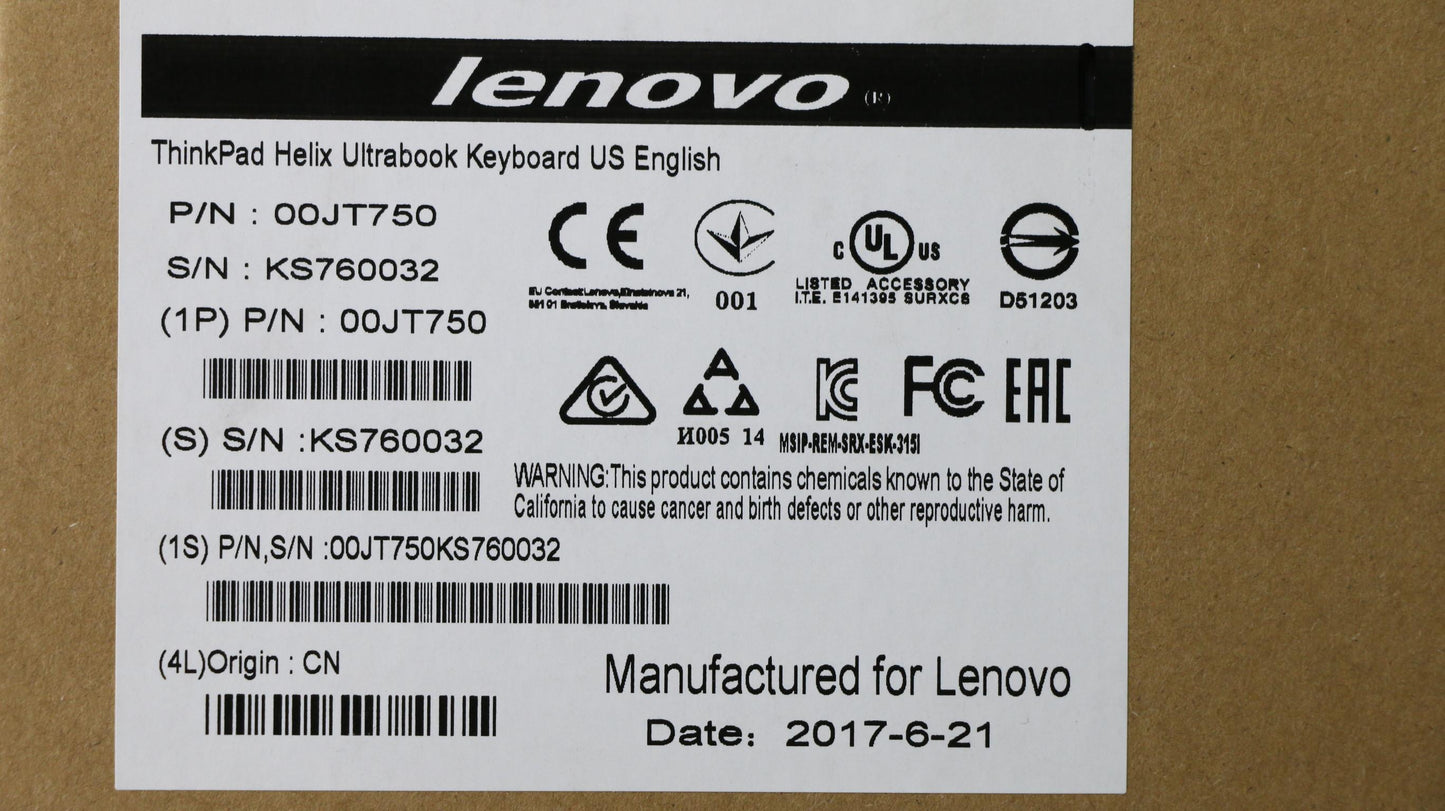 Lenovo Ki Keyboards Internal - 00JT750