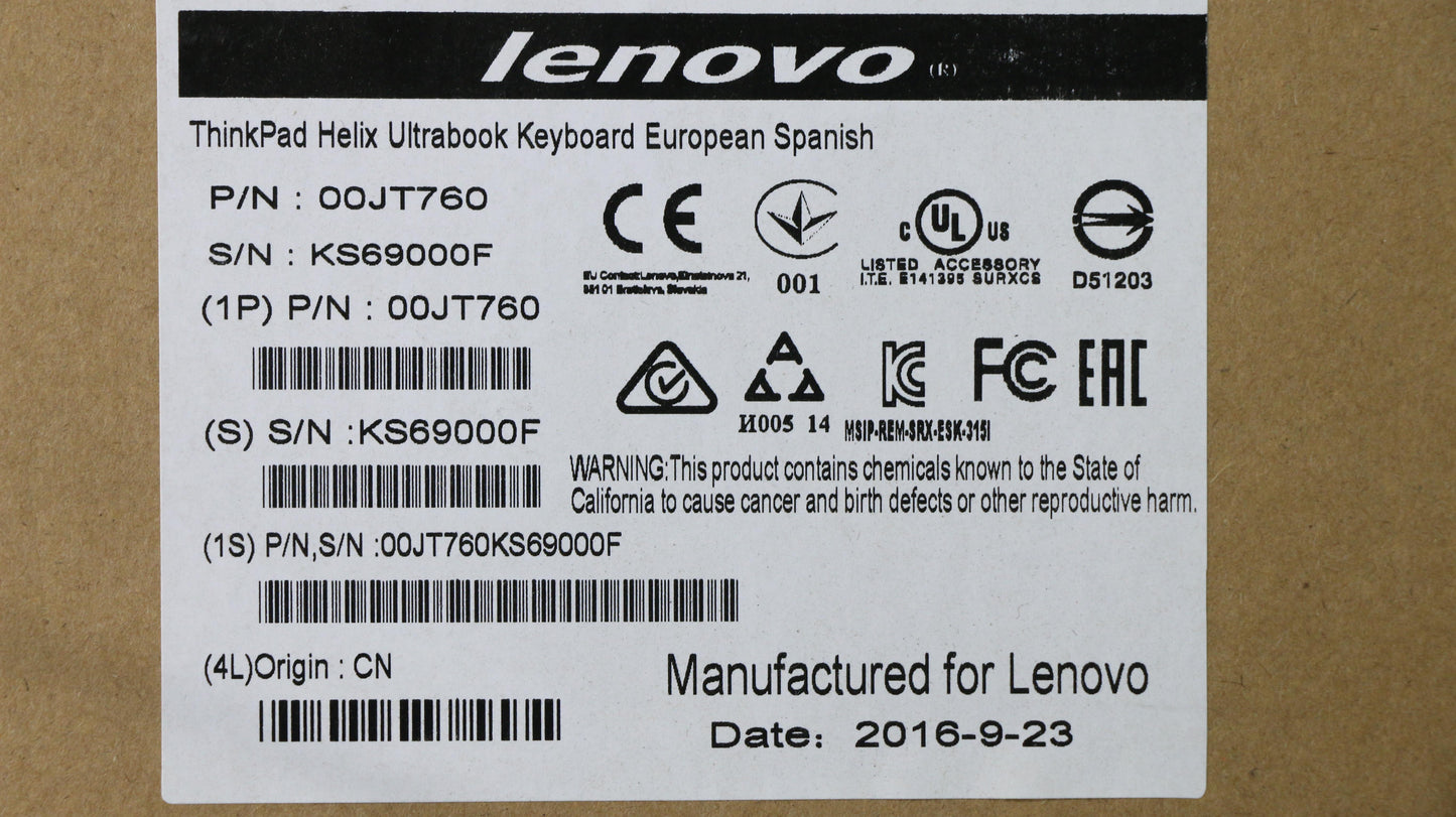 Lenovo Ki Keyboards Internal - 00JT760