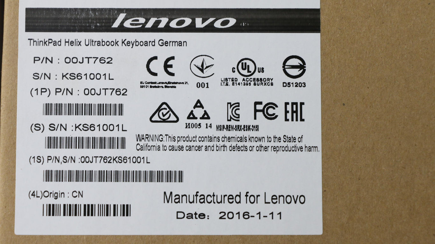 Lenovo Ki Keyboards Internal - 00JT762