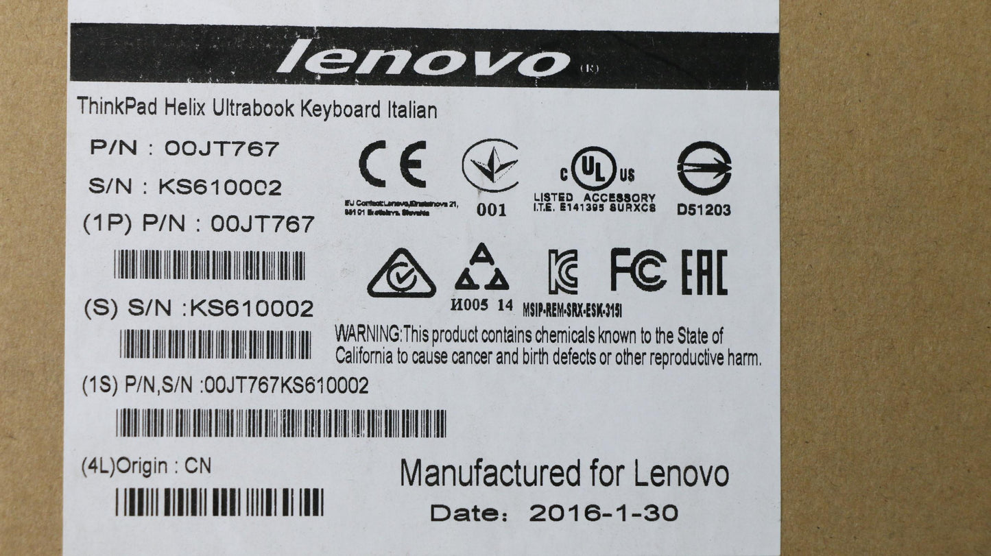 Lenovo Ki Keyboards Internal - 00JT767